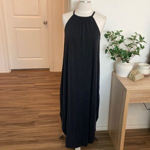Double zero spicy small black high neck maxi dress